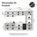 Ver imagem 3 de Armário de Cozinha Completa 310 Cm Branco/preto Lux Madesa 04