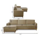 Ver imagem 2 de Sofá 3 Lugares 2,10m Living com Chaise Esquerdo Lavinia Linho Bege Adonai Estofados