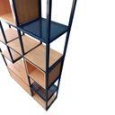 Ver imagem 4 de Estante Industrial Ambientes com Prateleiras, Nichos e Gaveta - Ferro e Madeira