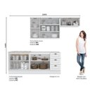 Ver imagem 4 de Cozinha Completa Modulada 5 Peças com Aéreo de Vidro Americana Branco