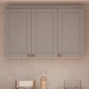 Armário de Cozinha Genialflex Iluminata Aereo Branco Fendi