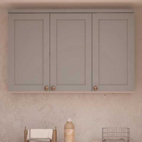 Armário de Cozinha Genialflex Iluminata Aereo Branco Fendi