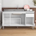 Ver imagem 3 de Balcão de Pia Tatiane 145 Cm Branco Brilho - Ajl