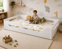 Ver imagem 2 de Cama Montessori Solteiro Infantil com Proteção Lateral 100% MDF