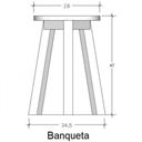 Ver imagem 5 de Conjunto Mesa e 4 Banquetas em Madeira Maciça Preto/Imbuia