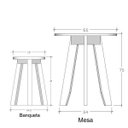 Ver imagem 3 de Conjunto Mesa E 4 Banquetas Em Madeira Maciça 
