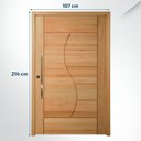 Ver imagem 2 de Kit Porta Pivotante Maciça de Eucalipto 214x107x14cm PM89 Evidence Cruzeiro Portas