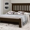 Ver imagem 1 de Cama de Casal Texas de Madeira Maciça Tauari Tabaco