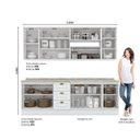 Ver imagem 4 de Cozinha Completa Modulada 7 Peças com Aéreo de Vidro Americana Branco