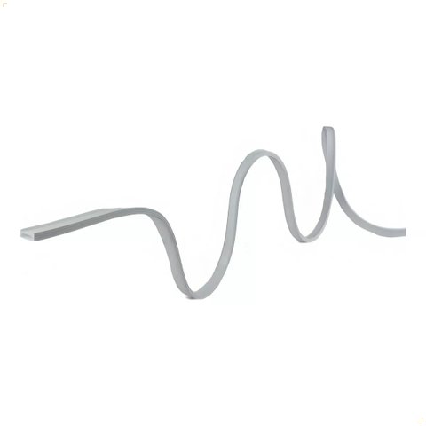 Perfil Embutir Flexível Silicone 5m P/ Fita de Led 25x10mm