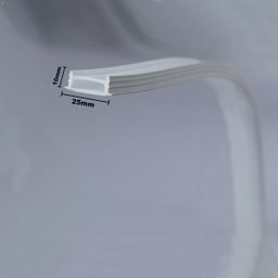 Perfil Embutir Flexível Silicone 5m P/ Fita de Led 25x10mm - 2
