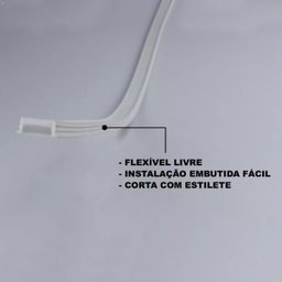 Perfil Embutir Flexível Silicone 5m P/ Fita de Led 25x10mm - 3
