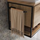 Ver imagem 6 de Gabinete Suspenso com 1 Porta para Banheiro 80cm P1007 Mel
