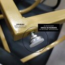 Ver imagem 4 de Banco Recamier Glow 193cm Cama Box Casal Base em Aço Dourado Zahav:veludo Terracota