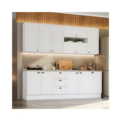 Cozinha Completa Modulada 7 Peças Americana Branco