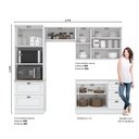Ver imagem 4 de Cozinha Completa 4 Peças com Aéreo 3 Portas 100% MDF Americana
