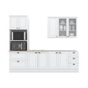 Ver imagem 3 de Cozinha Completa Modulada 4 Peças com Aéreo de Vidro Temperado 100% MDF Americana Branco