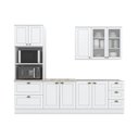 Ver imagem 3 de Cozinha Completa Modulada 4 Peças com Aéreo de Vidro Temperado 100% MDF Americana Branco