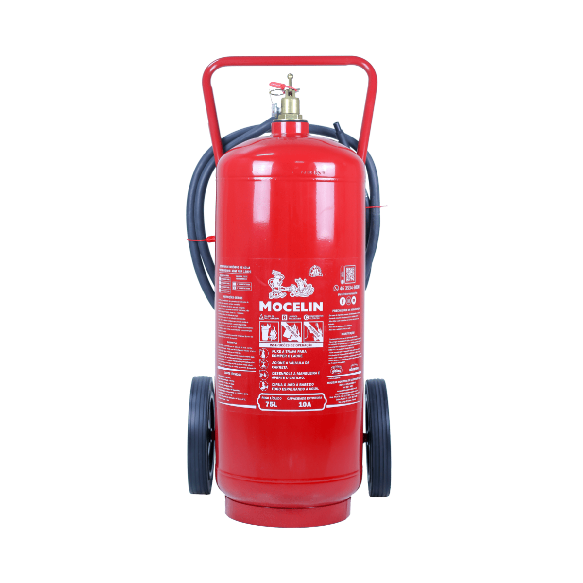 EXTINTOR INDUSTRIAL ÁGUA PRESSURIZADA AP 75L - 10A MOCELIN | MadeiraMadeira