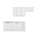 Ver imagem 3 de Cozinha Compacta Modulada 4 Peças com Aéreo Basculante 100% MDF Branco HP Americana