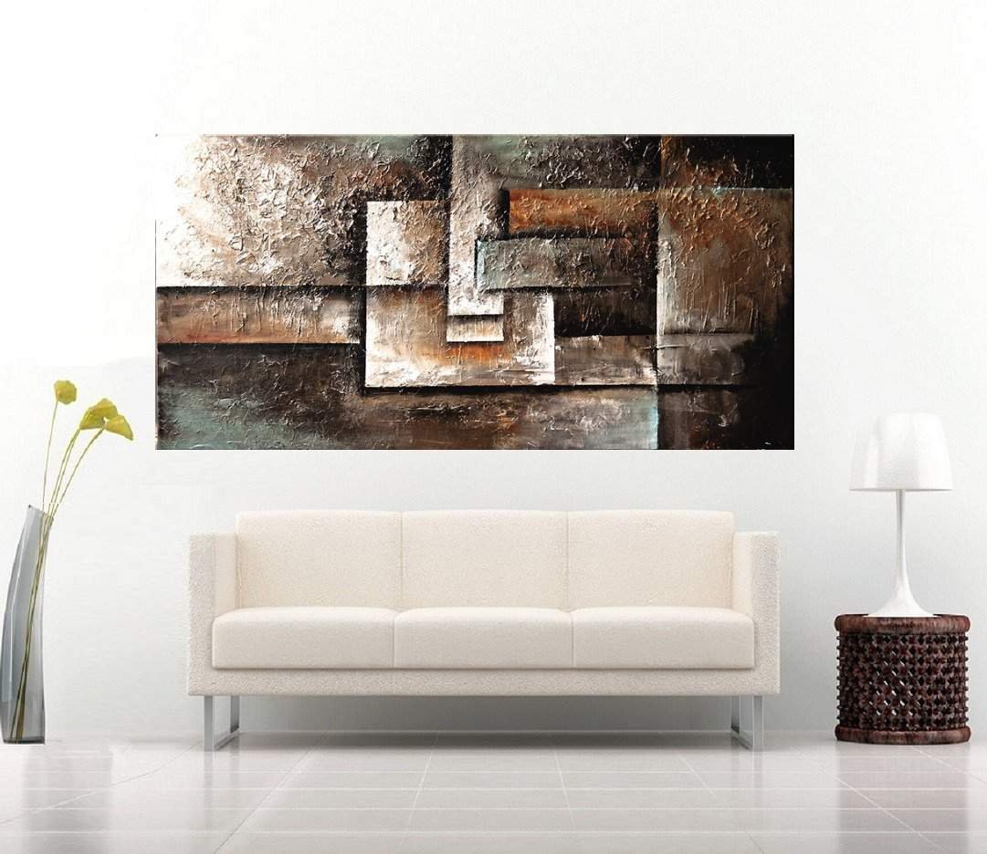 Quadro Pintura Tela Abstrato Moderno 2028: 70cm (A) x 140cm (L) - 3