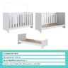 Conjunto Quarto de Bebê Colorir Berço e Cômoda Branco - Moville - 3