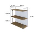 Ver imagem 4 de Estante 03 Prateleiras c/Fundo Yon 80cm Est.Branca