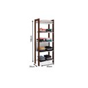 Ver imagem 5 de Guarda Roupa Closet Solteiro Az1005 Armário C- 5 Prateleiras Branco-nogal - Tecno Mobili