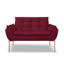 Ver imagem 4 de Kit Namoradeira + Poltrona Luxo 12 Cores- Base de Ferro Rose - Marsala