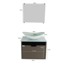 Ver imagem 5 de Gabinete Armário Banheiro 40cm Cuba Oval Branca