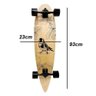Skate Longboard Radical Montado em Madeira, Ideal para Adultos, Juvenis e Infantis, Suporta até 80kg - 2