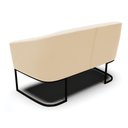 Ver imagem 4 de Sofá Namoradeira e 2 Poltronas Base Industrial Preto Stella Suede D03 - D'Rossi Cor Bege