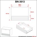 Ver imagem 4 de Balcão Gabinete Suspenso 60cm com 1 Porta e 1 Gaveta Bn3613 Amêndoa - Tecno