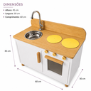 Ver imagem 3 de Fogão Cozinha Infantil de Madeira Brinquedo Educativo Resistente Estilo Montessori Verde