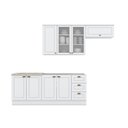 Ver imagem 3 de Cozinha Compacta 4 Peças com Tampo para Cooktop 100% MDF Linha Americana Branco