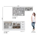 Ver imagem 4 de Cozinha Compacta 4 Peças com Tampo para Cooktop 100% MDF Linha Americana Branco