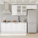 Ver imagem 1 de Cozinha Compacta 4 Peças com Tampo para Cooktop 100% MDF Linha Americana Branco