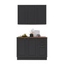 Ver imagem 2 de Cozinha Modulada Compacta Americana 100% MDF 120cm com Rodapé Provence Multimóveis Crink-CPT014