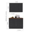 Ver imagem 4 de Cozinha Modulada Compacta Americana 100% MDF 120cm com Rodapé Provence Multimóveis Crink-CPT014