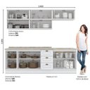 Ver imagem 3 de Cozinha Compacta Modulada 8 Peças Emily Branco/HP/Calcare