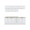 Ver imagem 3 de Cozinha Compacta Modulada 8 Peças 100% MDF com Aéreo Basculante e Tampo para Cooktop Americana