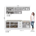 Ver imagem 4 de Cozinha Compacta Modulada 8 Peças 100% MDF com Aéreo Basculante e Tampo para Cooktop Americana