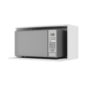 Armário de Cozinha Nicho para Microondas 70 Cm Veneza Multimóveis V3737 Branco
