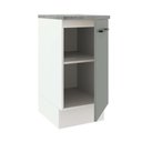 Ver imagem 3 de Balcão Madesa Agata 40cm 1 Porta Branco Cinza