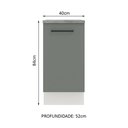Ver imagem 2 de Balcão Madesa Agata 40cm 1 Porta Branco Cinza