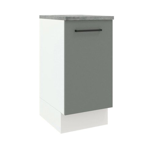 Balcão Madesa Agata 40cm 1 Porta Branco Cinza