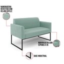 Ver imagem 3 de Sofá Namoradeira e Poltrona Marisa Industrial Preto Cotelê Ext/veludo D03 - D’Rossi
