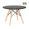 CONJUNTO INFANTIL MESA EAMES EIFFEL + 2 CADEIRAS: Preto e Rosa Bebe - 3