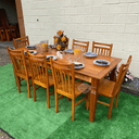 Ver imagem 4 de Mesa Madeira de Demolição 2m X 90cm com 8 Cadeiras Pequim de Jantar Sudeste Rústico