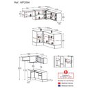 Ver imagem 5 de Cozinha Completa de Canto com Rodapé Veneza Multimóveis MP2094 com Armário e Balcão Branca